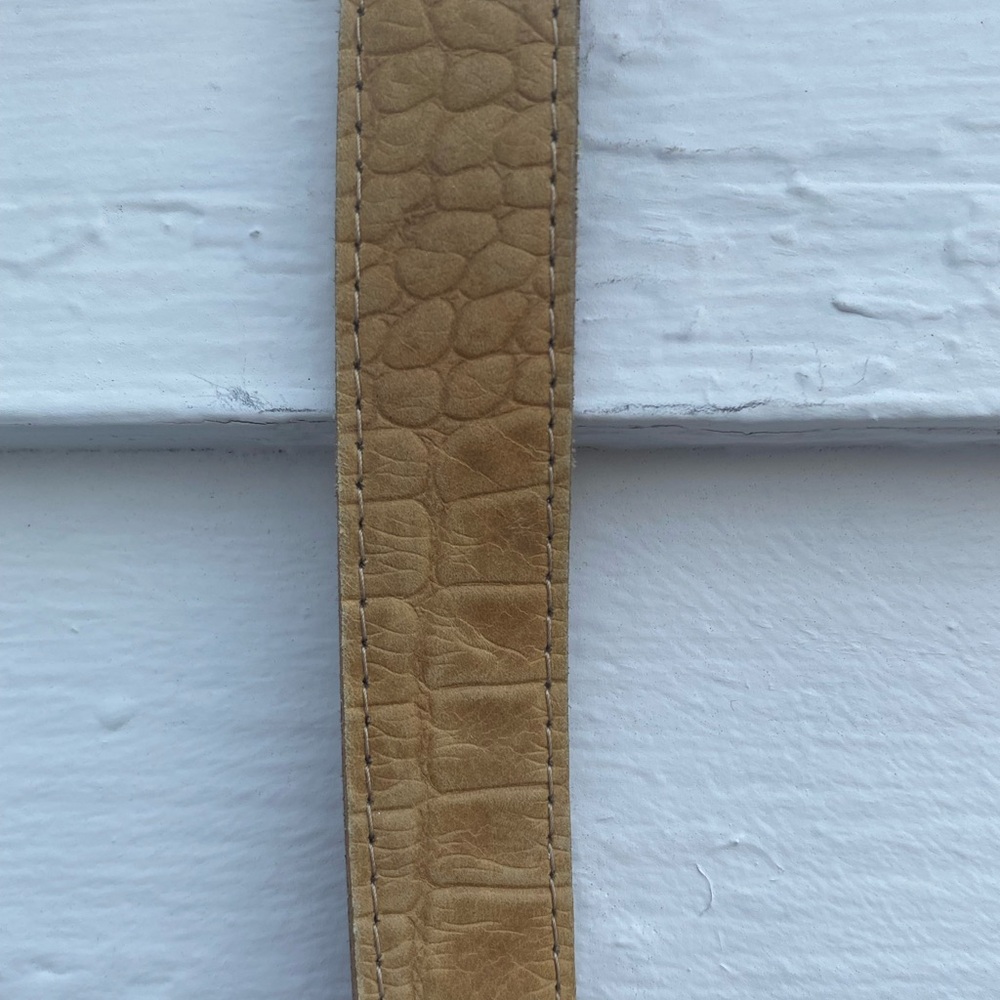 Pearl Tan Leather Large Belt - Picture 2 of 5